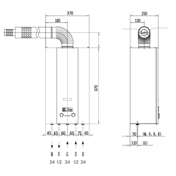 Газовый котел Hubert AGB 24 DL