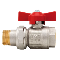 Кран шаровый Itap Ideal 1/2", бабочка, вн-американка