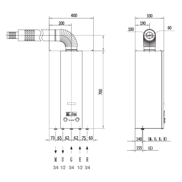 Газовый котел Hubert AGB 35 DL