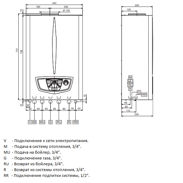 Газовый котёл одноконтурный с открытой камерой Immergas NIKE Mythos X 24 5R