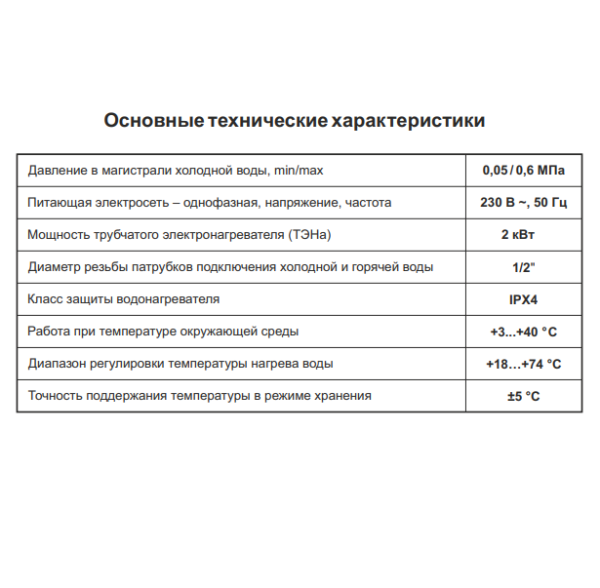 Thermex Nova 100 V технические характеристики