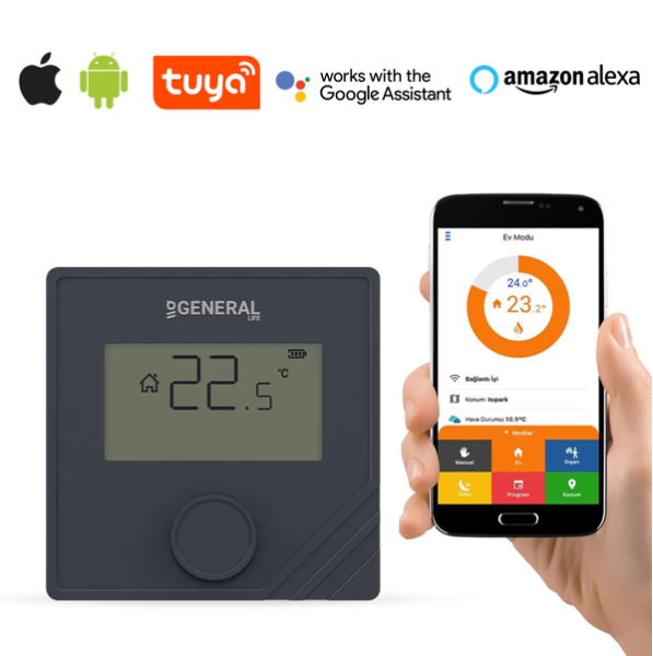 General Mitra HT25 Smart Wi-Fi, чёрный комнатный термостат купить
