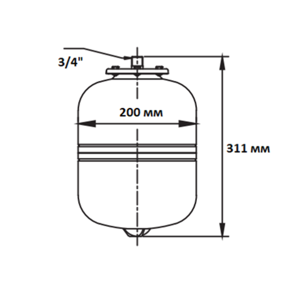 Wester WRV 8 расширительный бак размеры