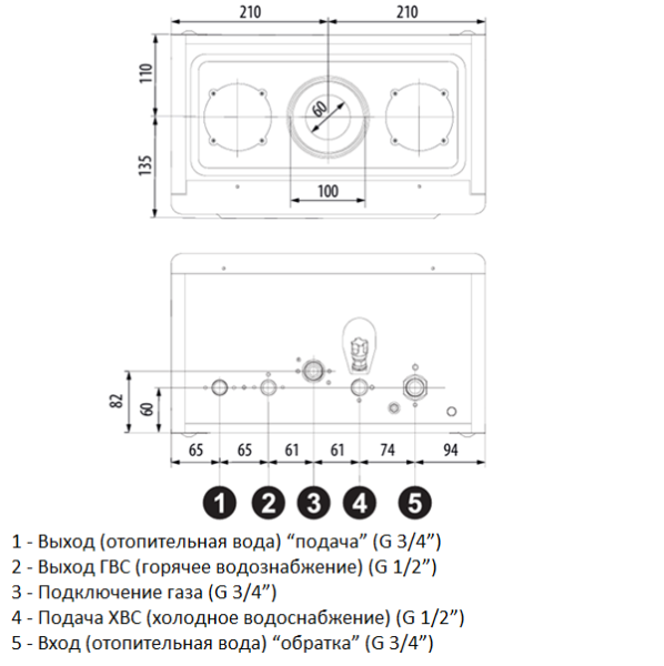 BellaGas Vip 24 подключение