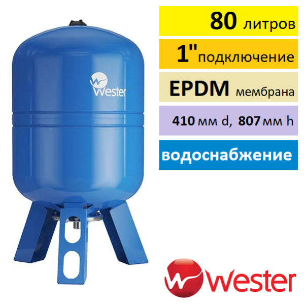 Расширительный бак для водоснабжения Wester WAV 80