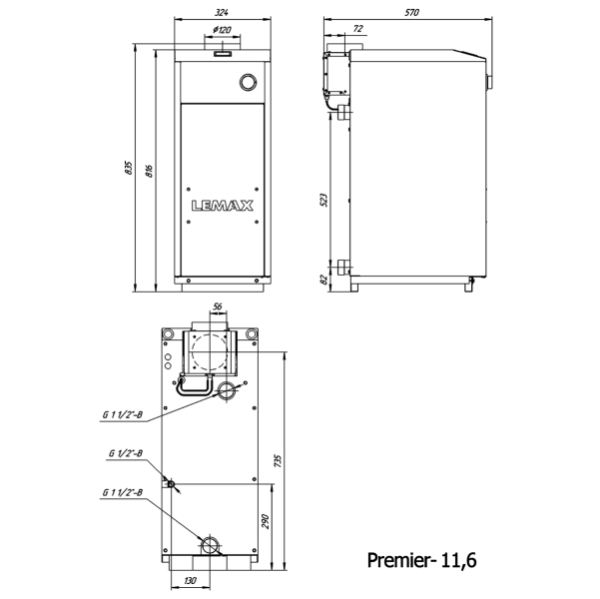 Лемакс Premier-11.6  размеры